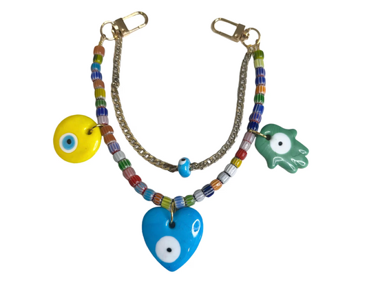 Evil Eye Protection charm bag chain